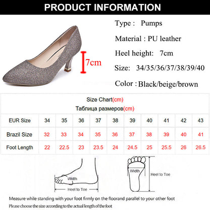 Aichashi Bling Sequins Wedding Party Shoes Women Sexy Pointed Toe Thin Heels Pumps Woman Slip-On Shining High Heels Shoes Female