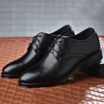 Aichashi Plus Size Man Shoes Formal PU Leather Shoes for Men Lace Up Oxfords for Male Wedding Party Office Business Casual Shoe Men