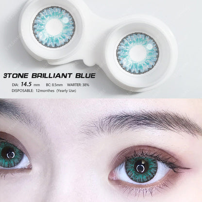 3TONE Brilliant-Blue 14.5mm 1 Pair | 1 Year