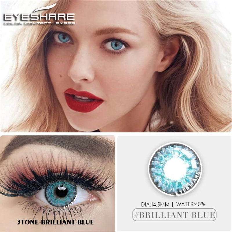 3TONE Brilliant-Blue 14.5mm 1 Pair | 1 Year