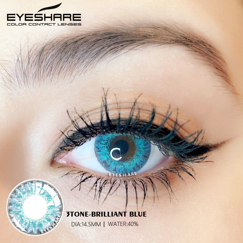 3TONE Brilliant-Blue 14.5mm 1 Pair | 1 Year