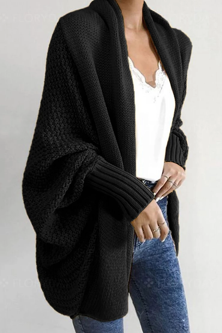 aichashi - Florcoo Batwing Sleeve Sweater Cardigan (4 Colors)