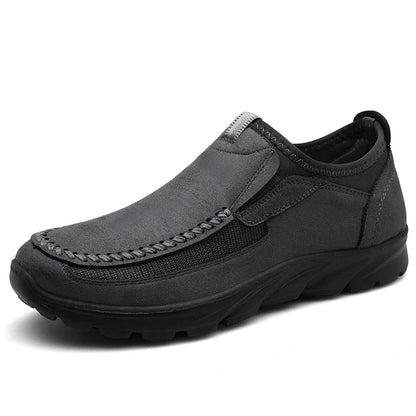 aichashi Men Casual Shoes Luxury Brand Fashion Mens Loafers Moccasins Breathable Slip on Retro Driving Shoes Men Leather Sneakers