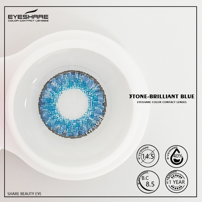 3TONE Brilliant-Blue 14.5mm 1 Pair | 1 Year