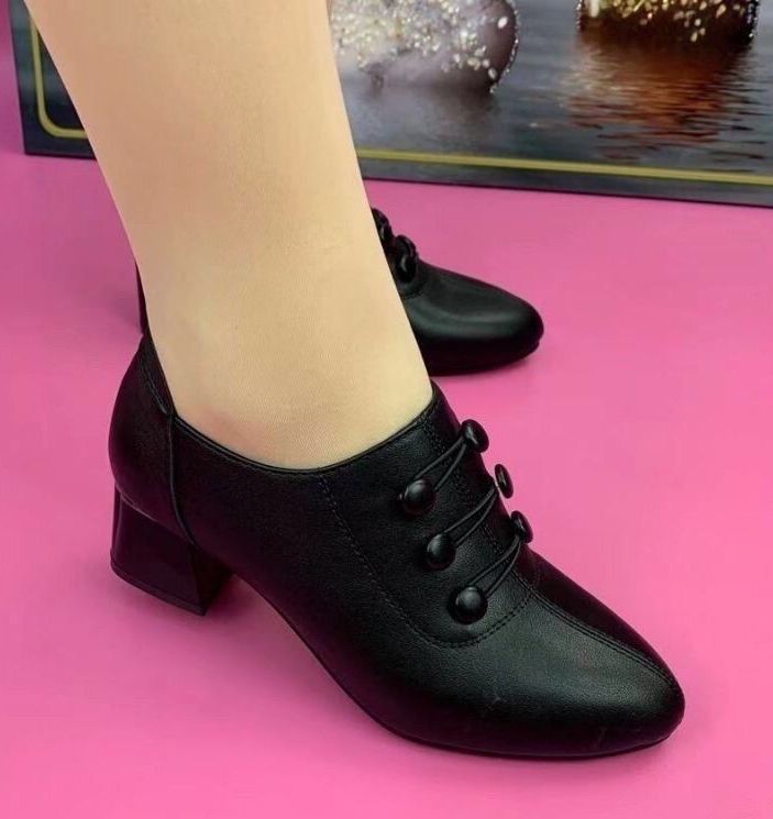 Aichashi Botas Femininas Women Cute Sweet High Quality Square Heel Short Ankle Boots Lady Casual Street Winter Heel Shoes A790B