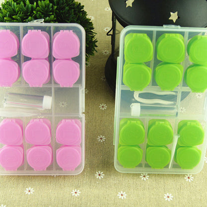 Container Set Contact Lenses Case Travel Contact Lenses Partner 6 Pairs