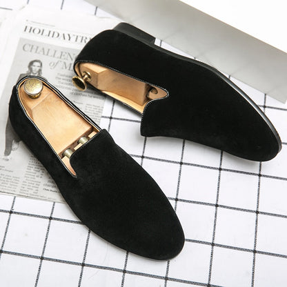 Aichashi Suede Leather Shoes Men Mules Classic Business For Male Luxury Driving Shoes Men Loafers Design Shoes Slip-On Men Dress Shoes