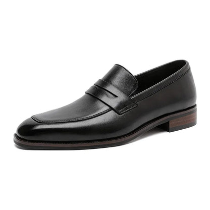 Aichashi Luxury Slip On Dress Shoes Men Genuine Leather Italian Loafer Shoes For Men Black Brown Brand Formal Oxford Men Casual Shoes