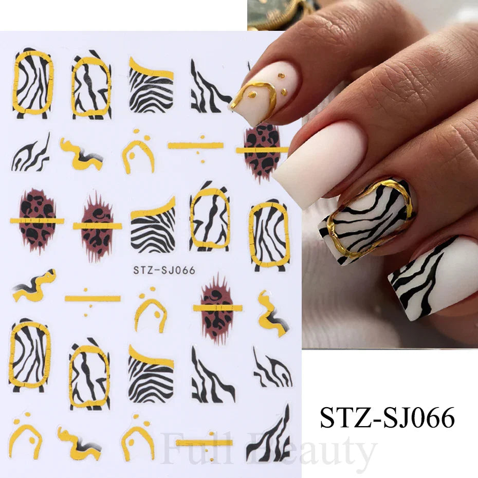 Aichashi Acrylic Flowers Nails Art Stickers White Floral Petal Leaf Sliders For Nails Wedding Design Manicure Decoration