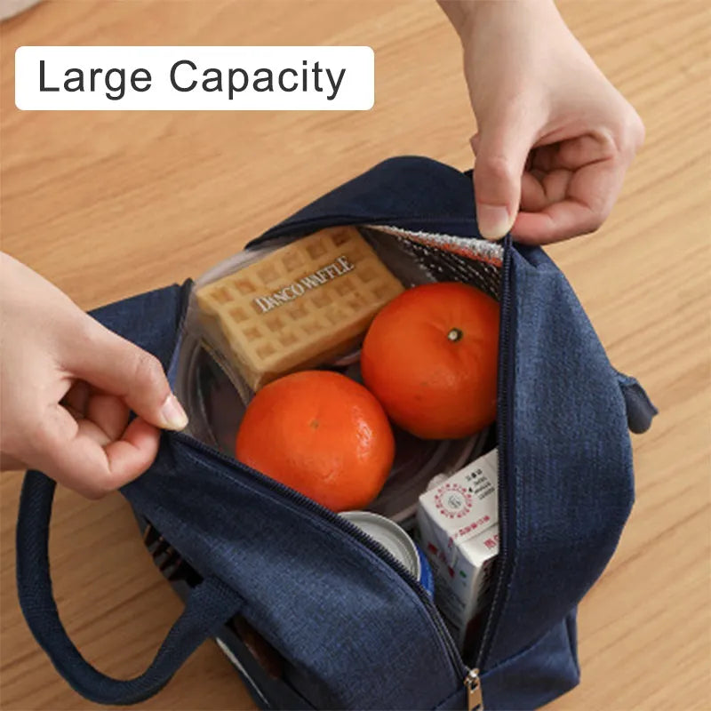 Aichashi BACK TO SCHOOL Portable Lunch Bag Food Thermal Box Waterproof Office Cooler Lunch box Camping Picnic Bag for Kids Convenient Fresh Warmer Bags