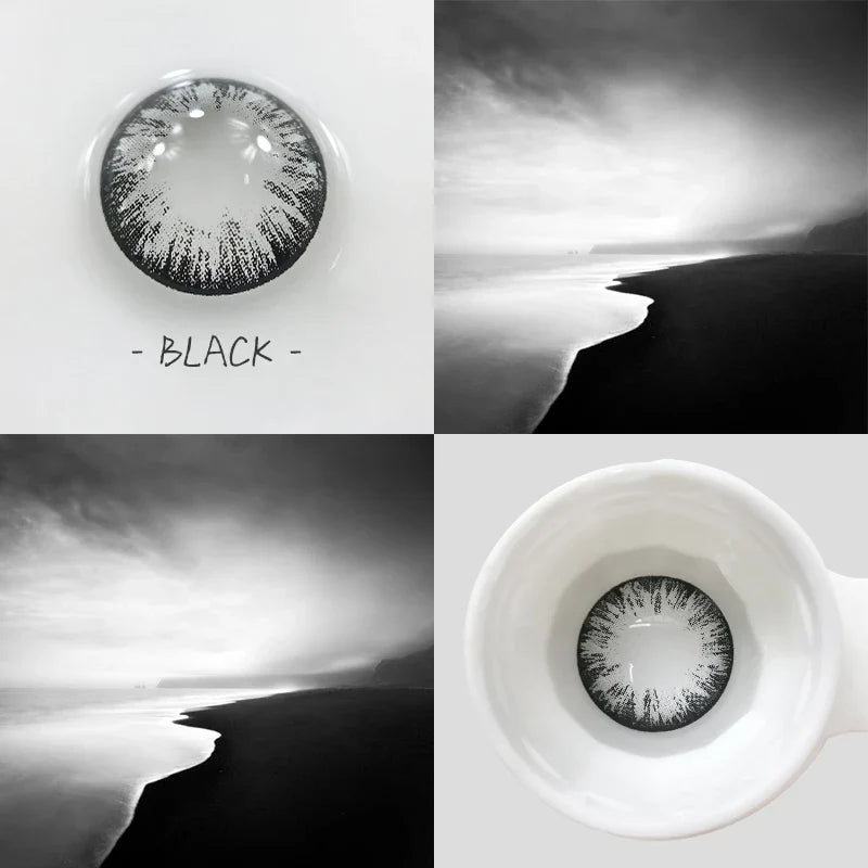 Aichashi 2pcs/pair Lenses Colored Contact Lenses for Eyes MAXIY GIRL Series 6 Tone Dia 14.5mm Comestic Color Contacts