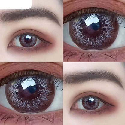 aichashi 1 Pair 2 Tone Series Contact Lenses Colored Lenses for Eyes Starlight Series Eye Color Lens Yearly Use (DIA:14.5mm)