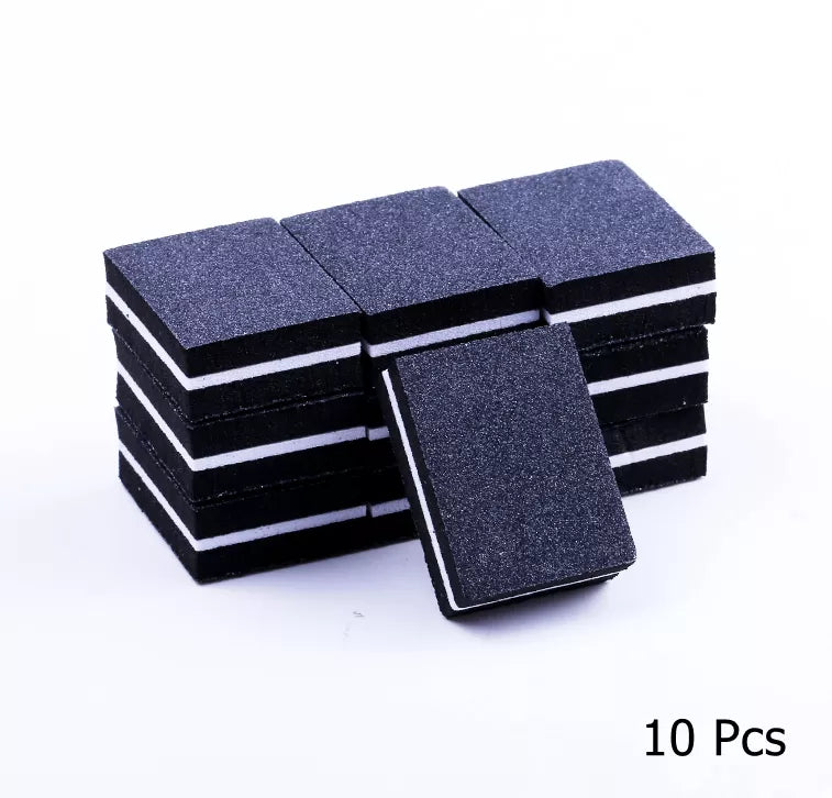 10/25/50pcs lot Double-sided Mini Nail File Blocks Colorful Sponge Nail Polish Sanding Buffer Strips Polishing Manicure Tools