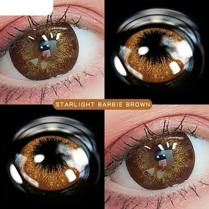 aichashi 1 Pair 2 Tone Series Contact Lenses Colored Lenses for Eyes Starlight Series Eye Color Lens Yearly Use (DIA:14.5mm)