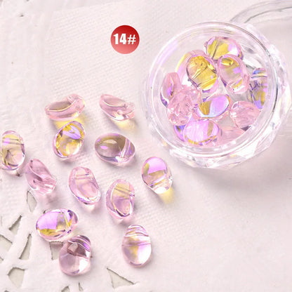 12pcs/box Crystal AB Nail Art Decorations Aurora Irregular Pixie Stones Jewelry 3D Shiny Rhinestones Japanese Nails Accessories