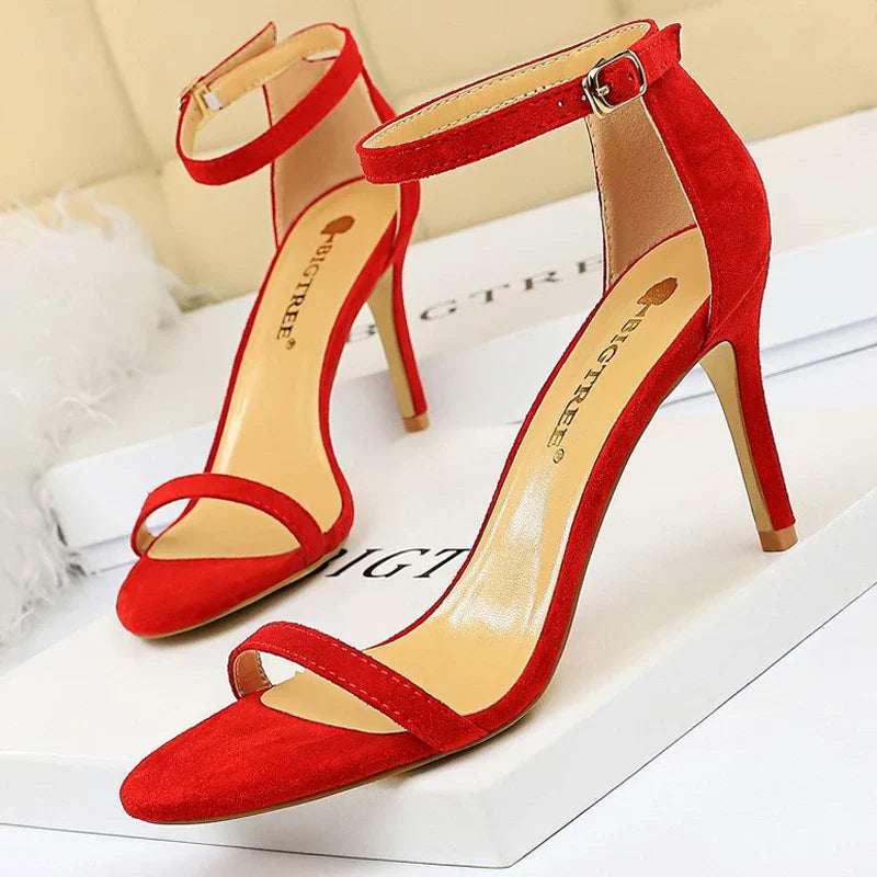 aichashi  -  Shoes Block Heels Women Pumps Fish Mouth High Heels Sexy Party Shoes Heels 9.5 Cm Women Sandals Female Shoes Size 42 43