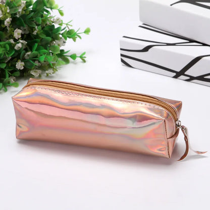 Aichashi BACK TO SCHOOL 1 Pcs Kawaii Pencil Case Laser girl's heart is simple School Pencil Box Pencilcase Pencil Bag School Supplies Stationery