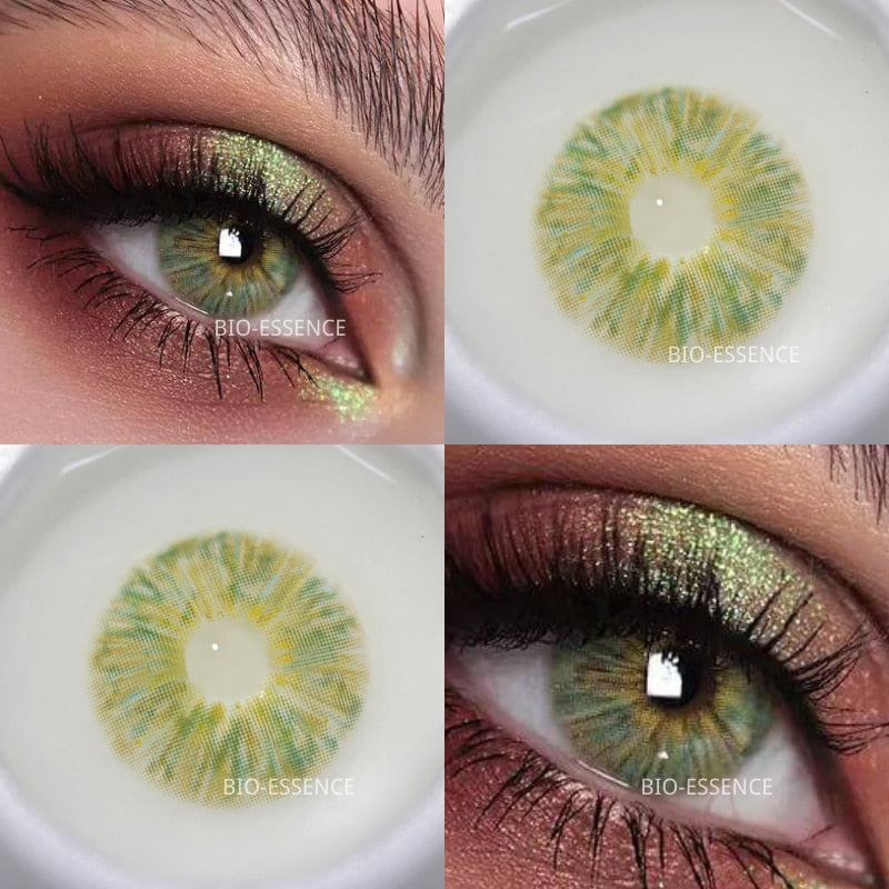 1 Pair Colored Contact Lenses for Eyes Russian Girl Blue Lenses Monet Green Eye Lenses Big Eye Fashion Lenses