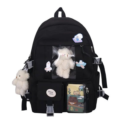 Aichashi Japanese High School Girls Backpack School Bags For Teenage Girls Multi Pockets New Kawaii Backpack Women Harajuku Cute Mochila