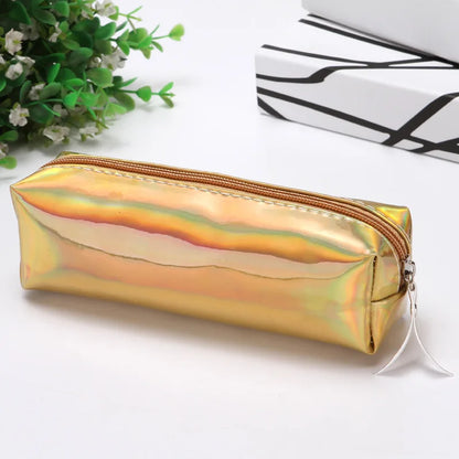 Aichashi BACK TO SCHOOL 1 Pcs Kawaii Pencil Case Laser girl's heart is simple School Pencil Box Pencilcase Pencil Bag School Supplies Stationery