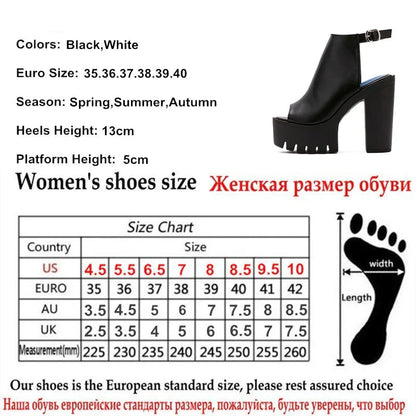 Aichashi European Women Summer Shoes Slingbacks High Heels Sandals Platform Casual Shoes for Party New Black Size 42