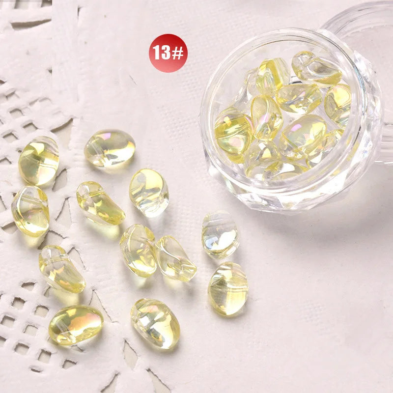 12pcs/box Crystal AB Nail Art Decorations Aurora Irregular Pixie Stones Jewelry 3D Shiny Rhinestones Japanese Nails Accessories