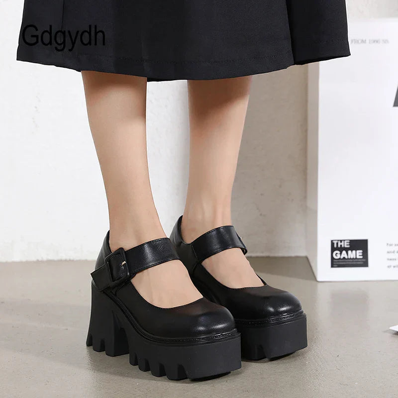 Aichashi High Quality Rubber Sole Japanese Style Platform Lolita Shoes Women Patent Leather Vintage Soft Sister Girls Shoes School