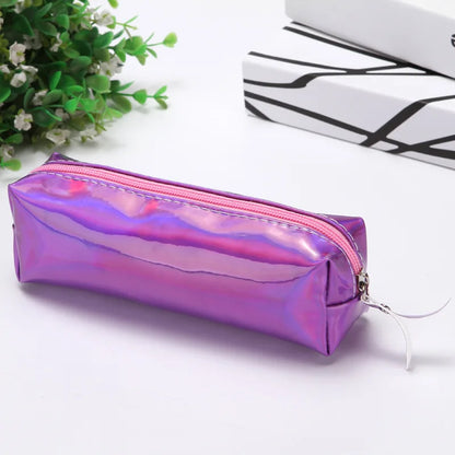 Aichashi BACK TO SCHOOL 1 Pcs Kawaii Pencil Case Laser girl's heart is simple School Pencil Box Pencilcase Pencil Bag School Supplies Stationery