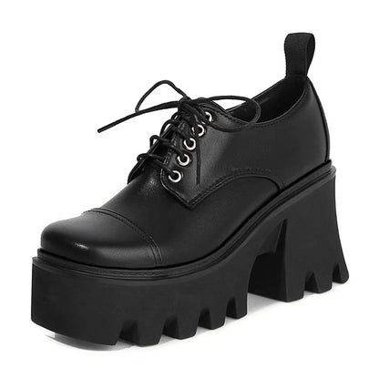 Aichashi New Fashion Silver Platform Shoes Harajuku Japanese School Shoes Women Chunky Heel Light Comfortable Gothicgirl Lace Up