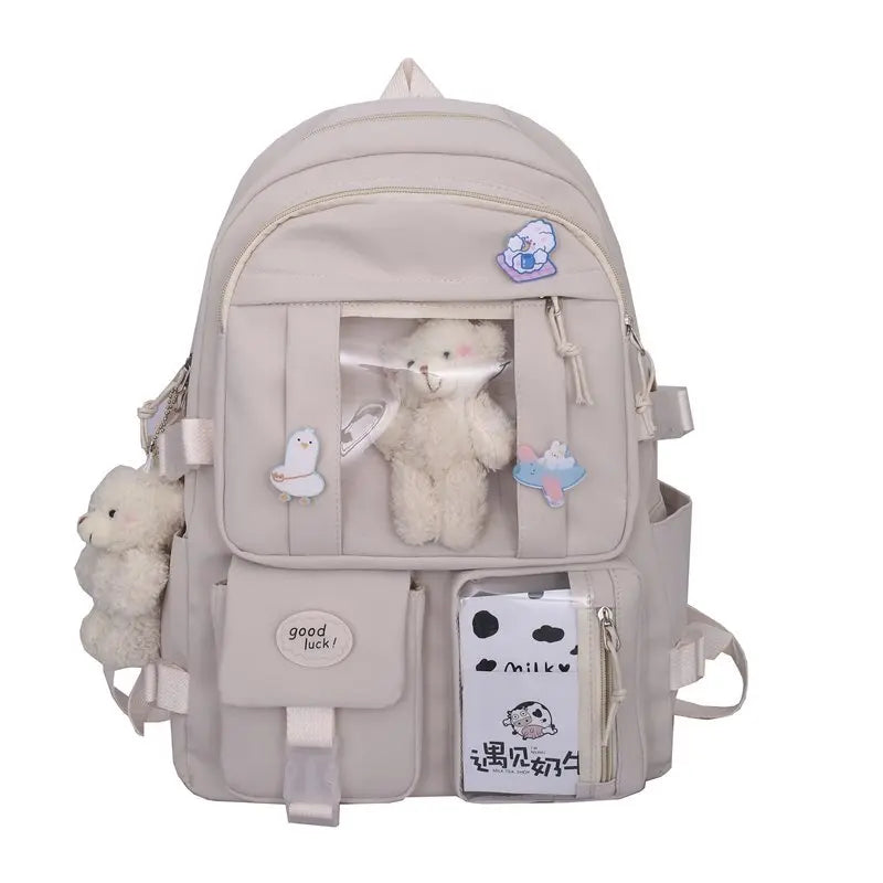 Aichashi Japanese High School Girls Backpack School Bags For Teenage Girls Multi Pockets New Kawaii Backpack Women Harajuku Cute Mochila