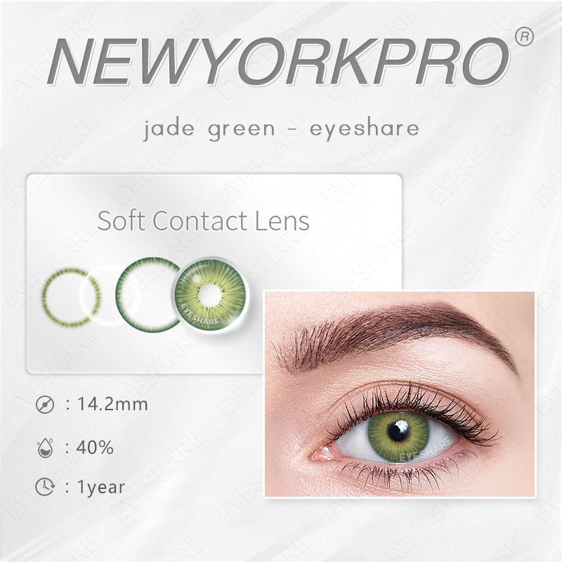 NewYork Jade Green 14.2mm 1 Pair | 1 Year