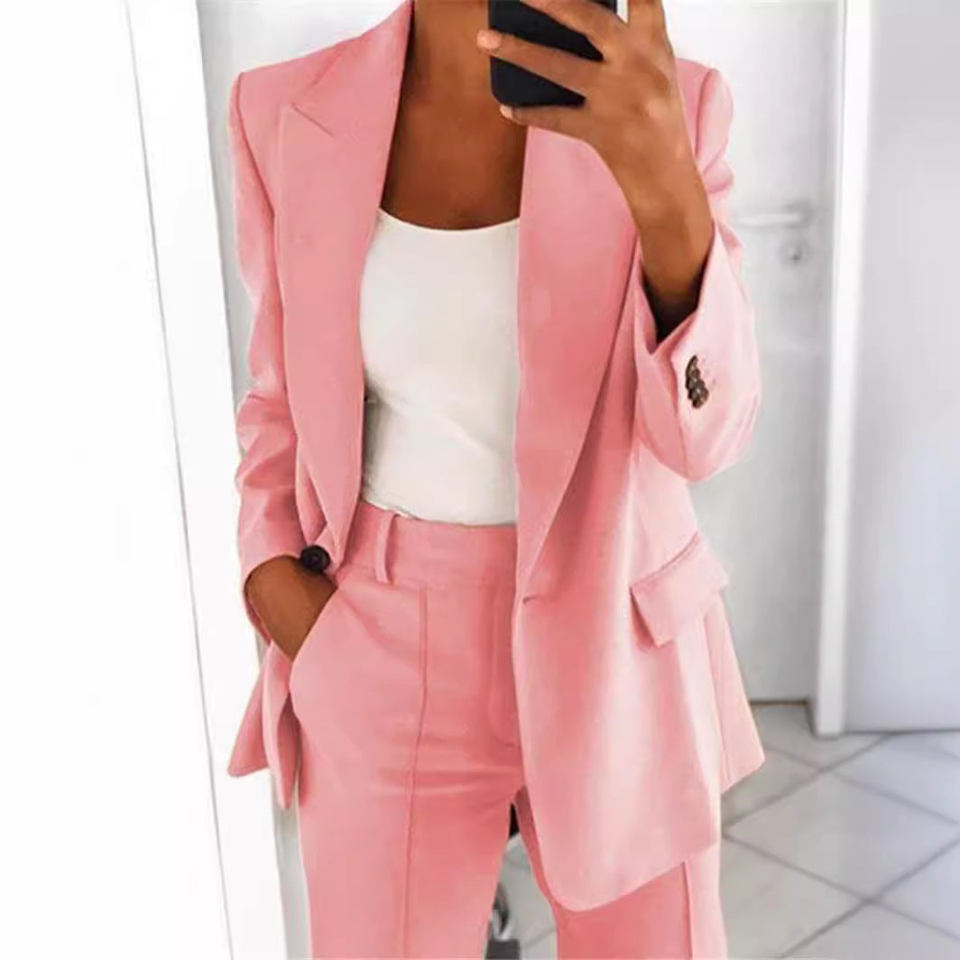 Aichashi chuc 2024 Women's New Fashion High-End Slim Lapel Cardigan Temperament Suit Jacket Suit Women