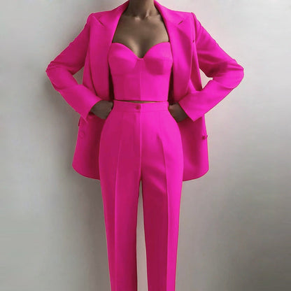 aichashi dress to impress outfits 2024 New High Quality Casual Temperament Commuter Fashion Professional Women's Suit plus Bra Pants Suit