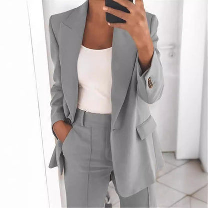 Aichashi chuc 2024 Women's New Fashion High-End Slim Lapel Cardigan Temperament Suit Jacket Suit Women