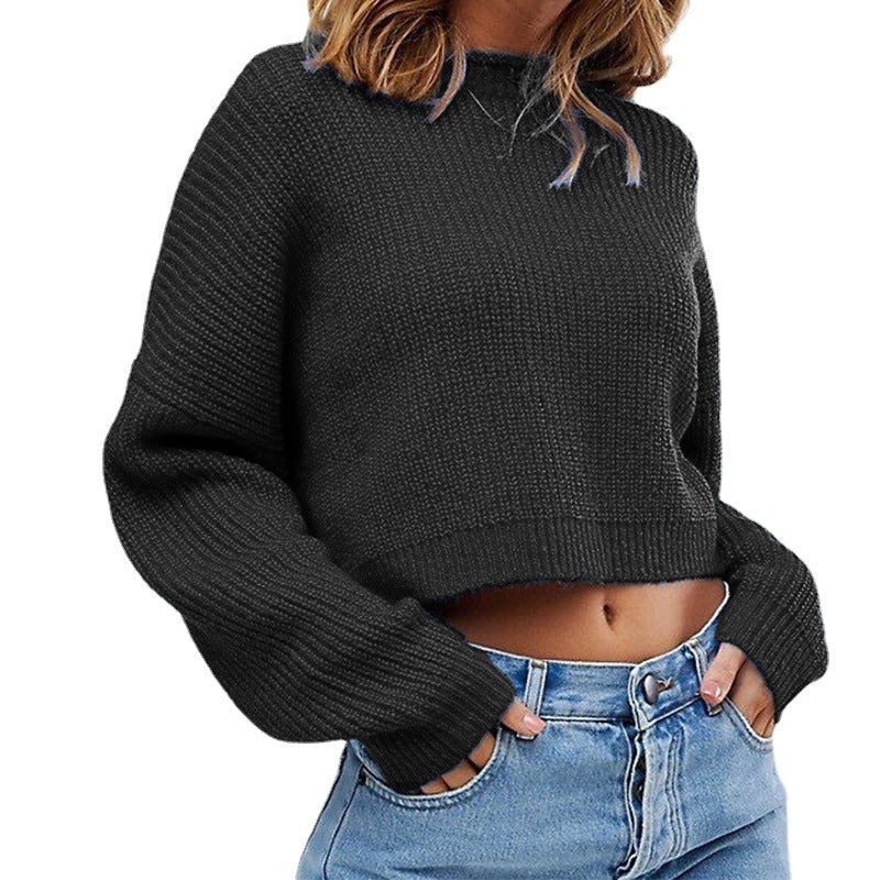 aichashi fall 2024 fashion trends 2024 Autumn and Winter New Sweater Women's Solid Color round Neck Long Sleeve Knitted Pullover Women's Sweater