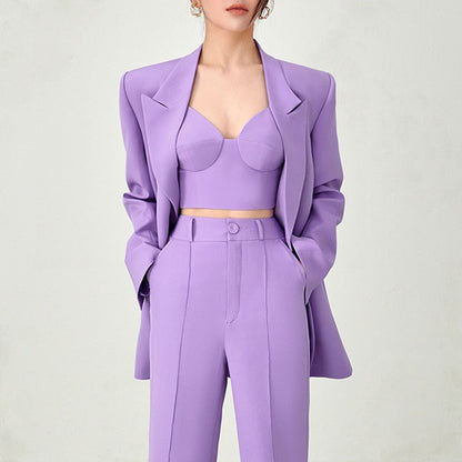 aichashi dress to impress outfits 2024 New High Quality Casual Temperament Commuter Fashion Professional Women's Suit plus Bra Pants Suit