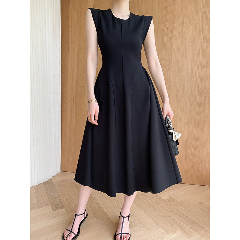 Aichashi drama dress to impress New French Hepburn Style Waist Slimming Dress Design Feeling Light Mature Style Dress Female Summer