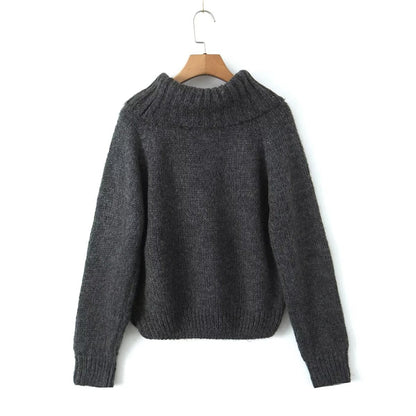 Aichashi fall 2024 fashion trends 2024 Autumn New off-the-Shoulder Pullover Sweater off-the-Shoulder Loose Top