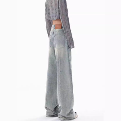 Aichashi outfit ideas for school Ken Studio Early Autumn 2024 New Jeans Women's American Retro Design Niche Loose Wide-Leg Pants Pants