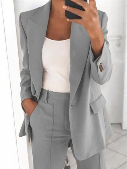 Aichashi chuc 2024 Women's New Fashion High-End Slim Lapel Cardigan Temperament Suit Jacket Suit Women