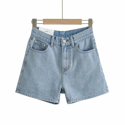 Aichashi casual summer outfits Curling Denim Fifth Pants Trendy 2024 New High Waist Denim Shorts Fashion Hot Pants