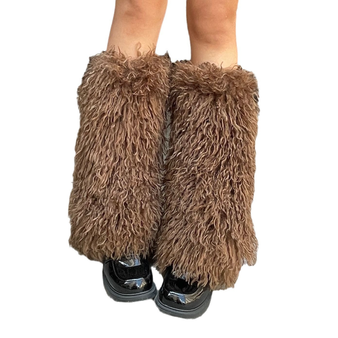 Aichashi fall trends 2024 outfits Teddy Leg Cover Autumn and Winter Vintage Modern Hot Girl Y2ky Sub-Culture Furry Leg Cover Thickened Slimming Faux Fur Socks