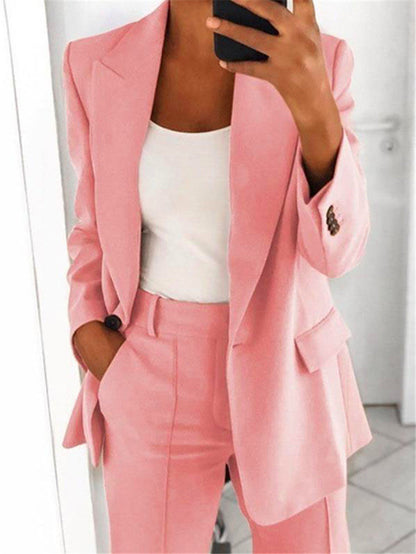 Aichashi chuc 2024 Women's New Fashion High-End Slim Lapel Cardigan Temperament Suit Jacket Suit Women