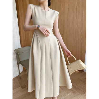 Aichashi drama dress to impress New French Hepburn Style Waist Slimming Dress Design Feeling Light Mature Style Dress Female Summer