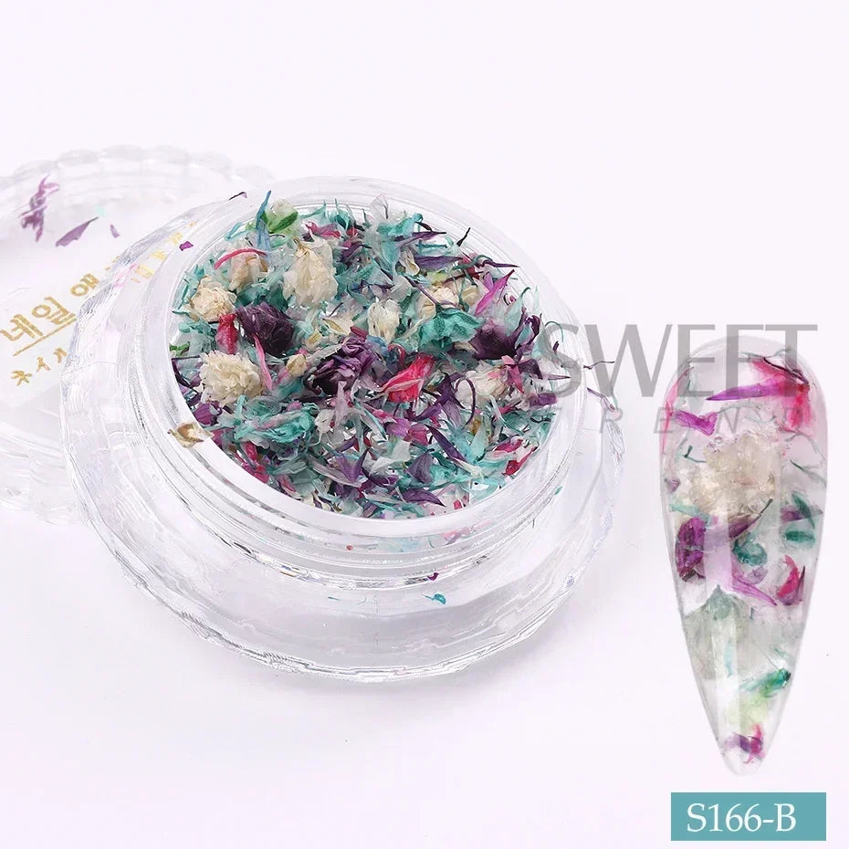 Aichashi 1Box Nail Art Flower Decoration Delicate 3D Dried Flower Nail Art Decorations Exquisite Nail Art Beauty For Charms Accessories