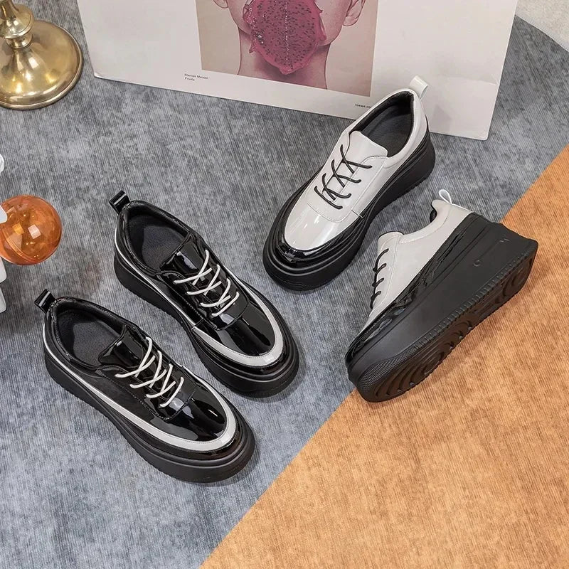 Aichashi Casual Sneakers Women Trends  Chunky Platform Sports Shoes Ladies High Heels Chic Elegant Shoe Flats Thick Bottom