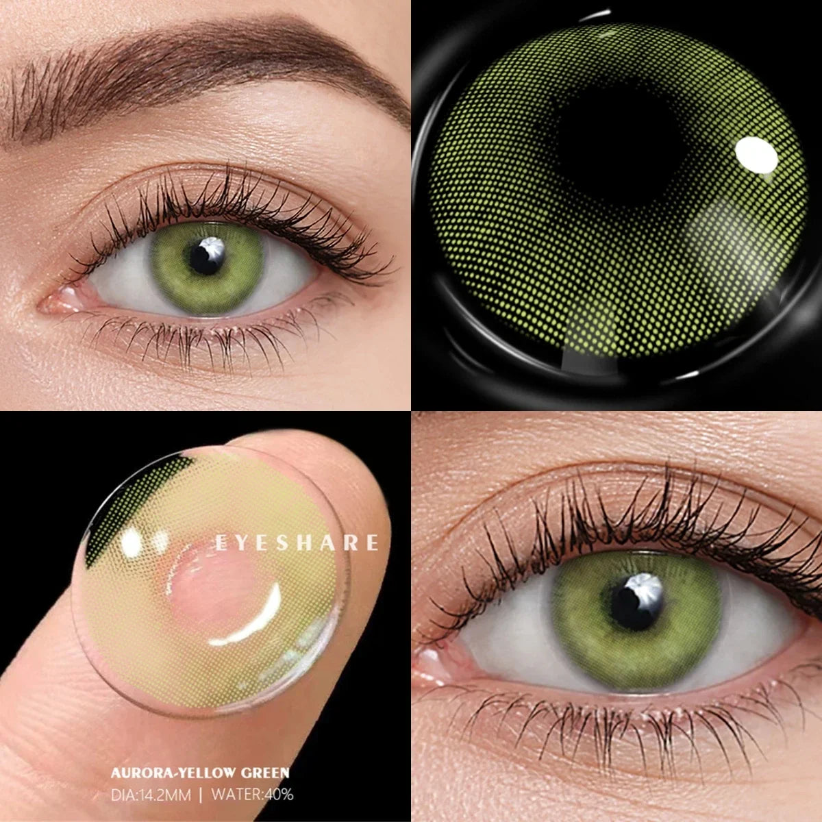 Aichashi 1 Pair Colored Contact Lenses Natural Eye Lenses Green Eye  Blue Lenses Yearly Beauty Cosmetic Brown Contacts Eye