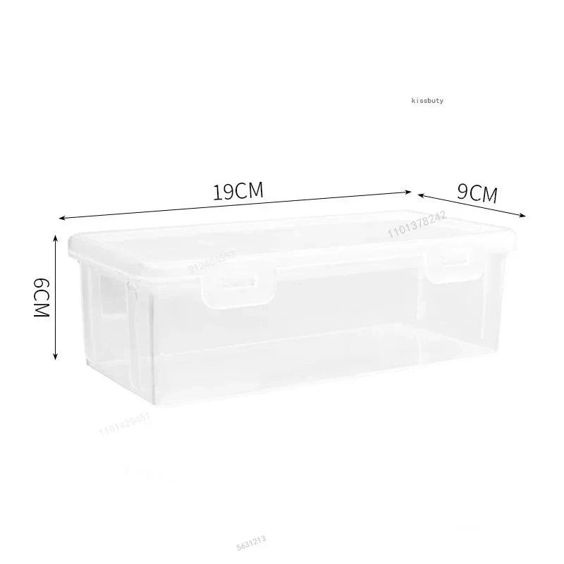 Aichashi 1PC Large Capacity Pencil Case Box PP Material Transparent Pencil Box Stackable Office Supplies Storage Organizer Box