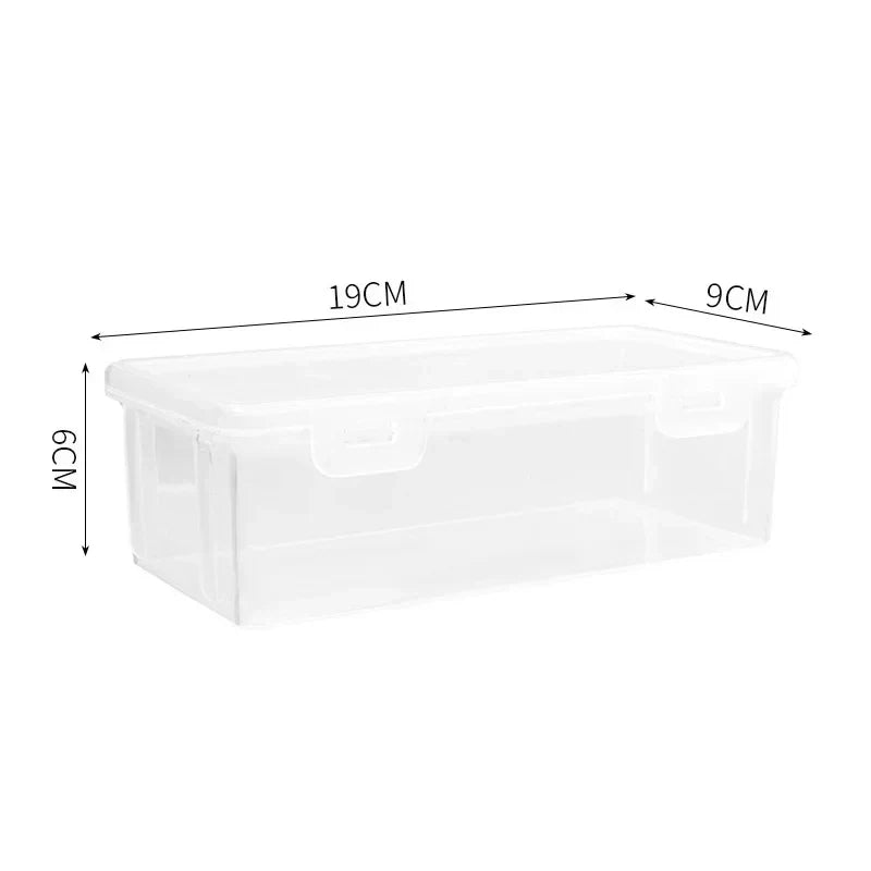 Aichashi 1PC Large Capacity Pencil Case Box PP Material Transparent Pencil Box Stackable Office Supplies Storage Organizer Box