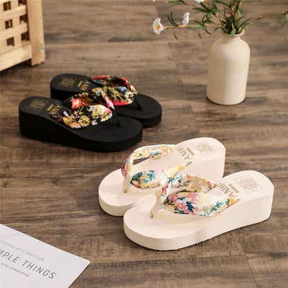 Aichashi Fashion Women Flip Flops Summer Beach Platform Slippers Casual Outside Wedges Sandals Summer Women Shoes